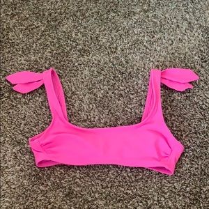 Pink bikini top